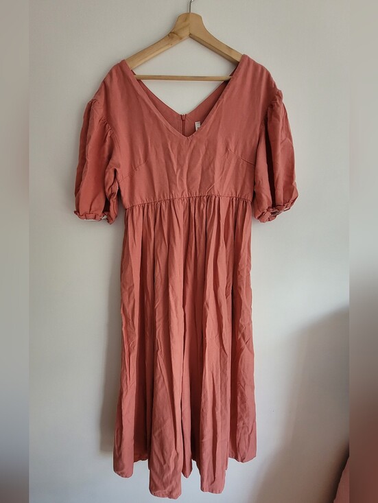 Emma Knudsen Dresses & Skirts - Emma Knudsen Women’s Pink Puff-Sleeve Maxi Dress